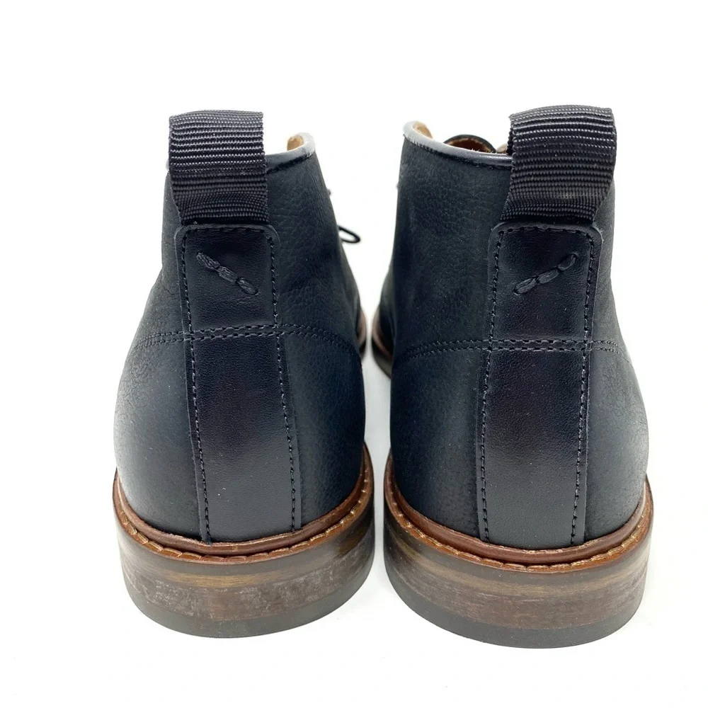 SHOE THE BEAR LEATHER DALTON BOOTS BLACK